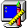 A pixelated image of a notepad